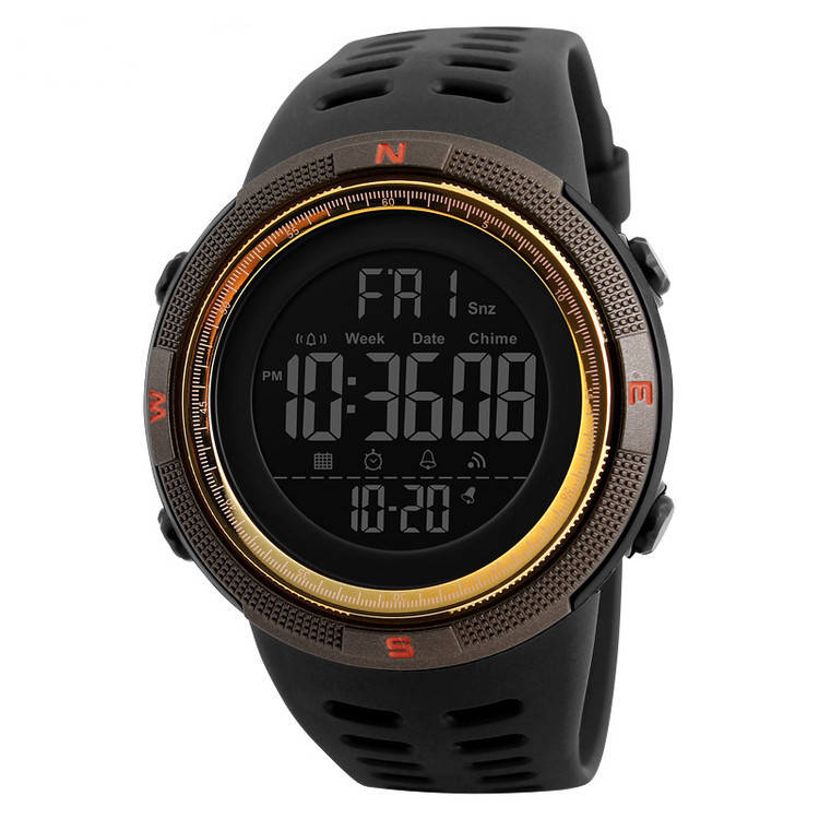 

Skmei 1251 amigo золотые с коричневым мужские спортивные часы