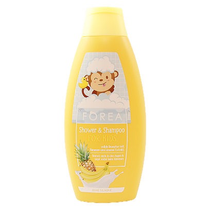 

Шампунь Фореа дитячий банан/ананас Forea for kids 500ml 8шт/ящ (Код : 00-00011684)
