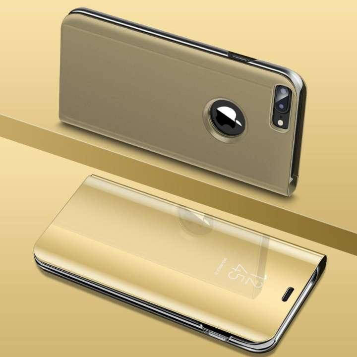 

Чехол Mirror для iPhone 7 Plus / iPhone 8 Plus книжка зеркальный Clear View Gold