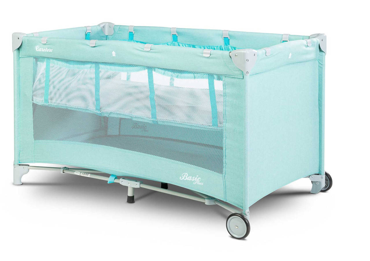

Детская кровать манеж Caretero Basic Plus Mint, Бирюзовый