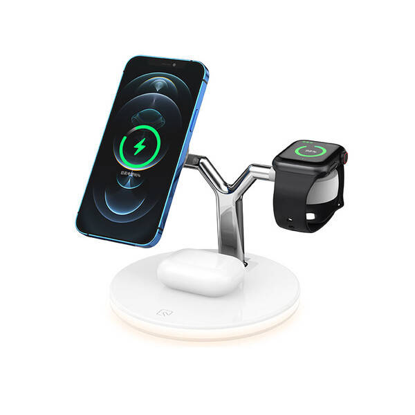 

Док-станция MagSafe iLoungeMax Magnetic Wireless Charger 3 in 1 White для iPhone | Apple Watch | AirPods