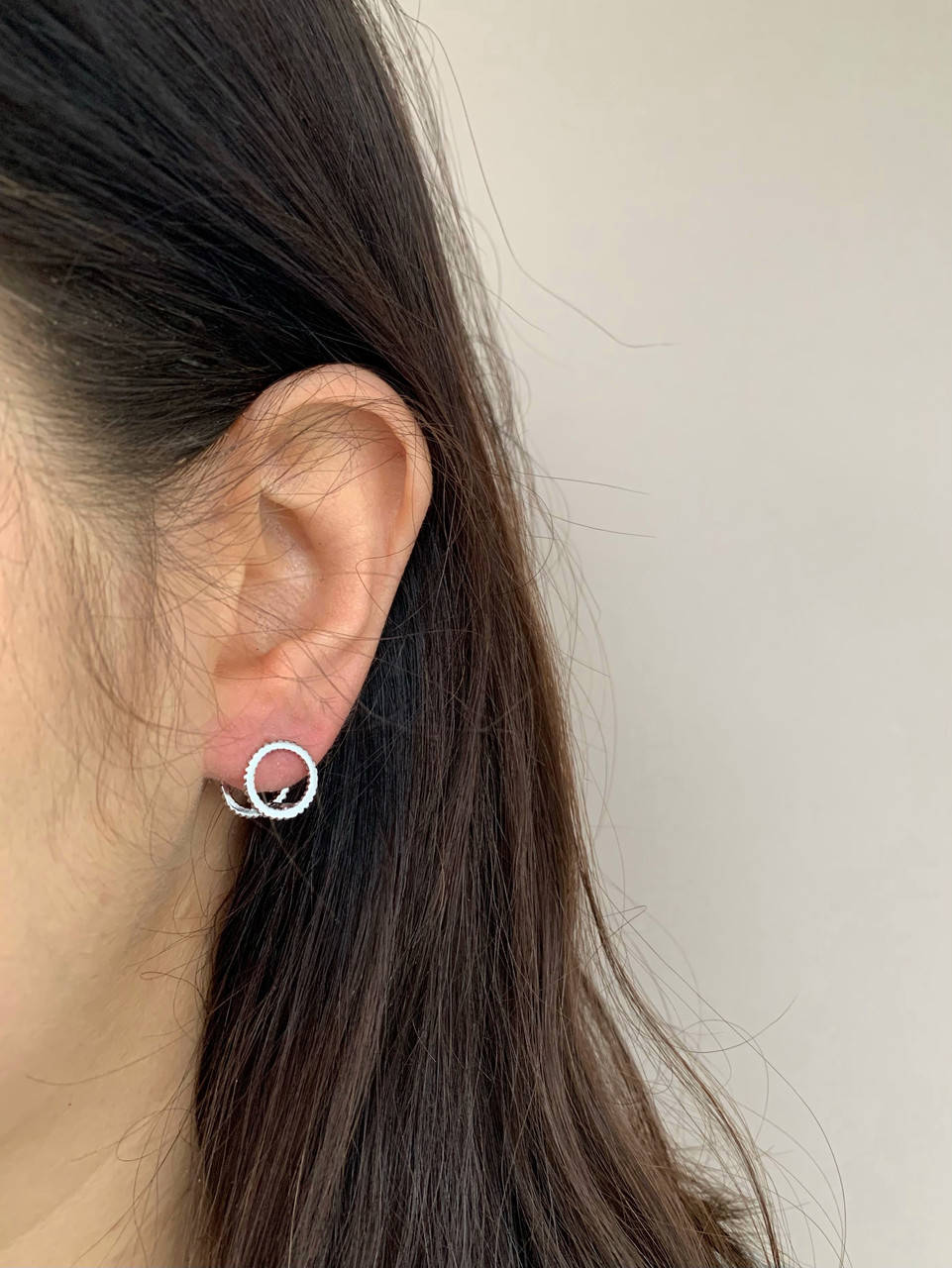 

Серьги круглые двусторонние цвет серебро, серебряные серьги круги медицинский сплав