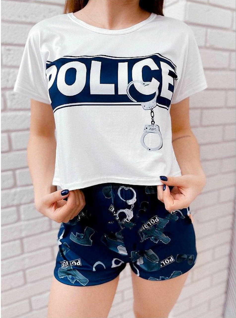 

Пижама женская с шортами полиция Police M, L, XL