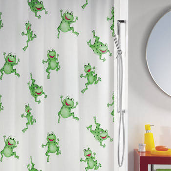 

Spirella Шторка для ванной виниловая Spirella FROGTIME зеленый (10.06487), Зелёный