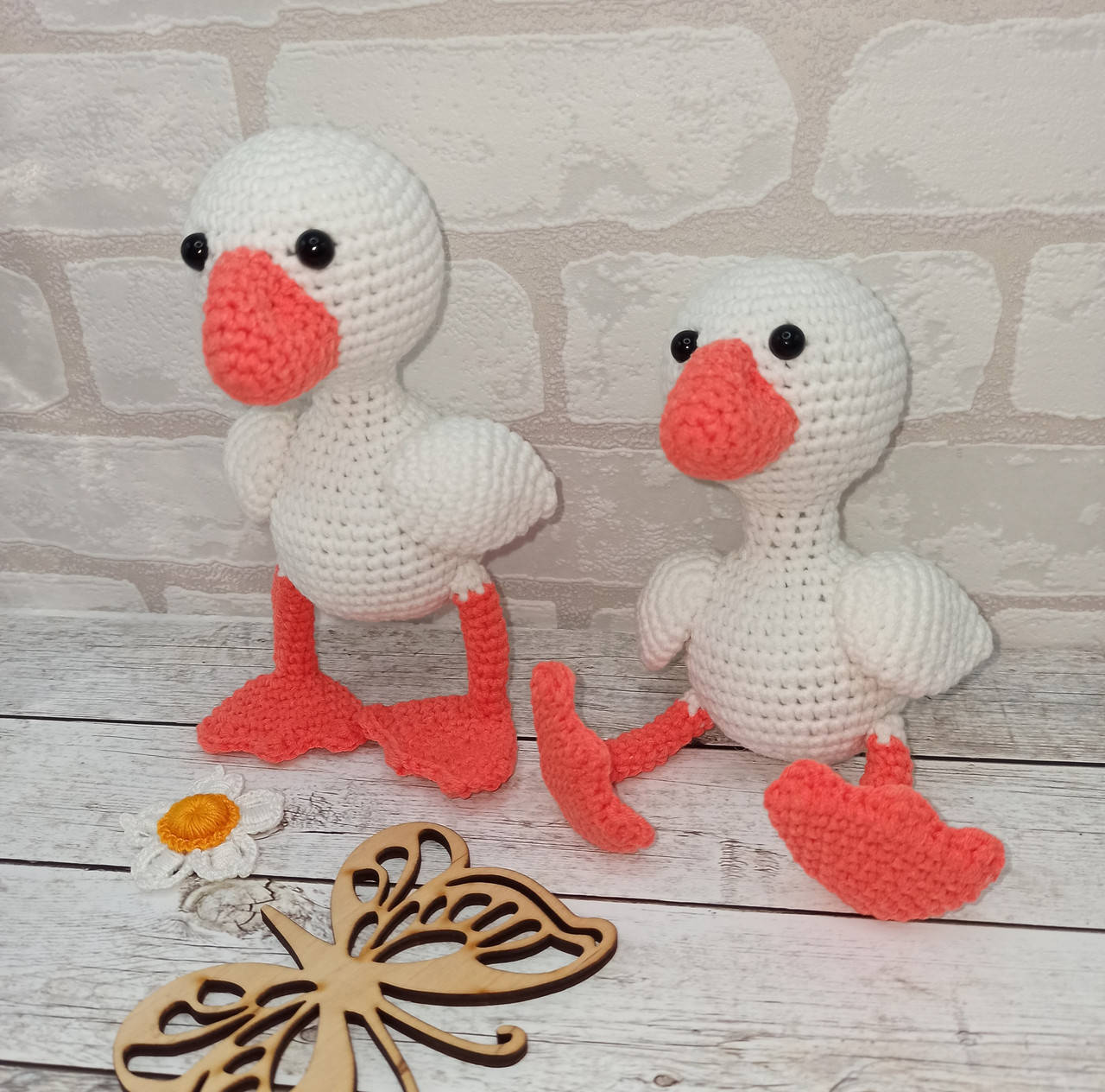 

Мягкая игрушка гусь, вязаная игрушка, игрушка ручной работы