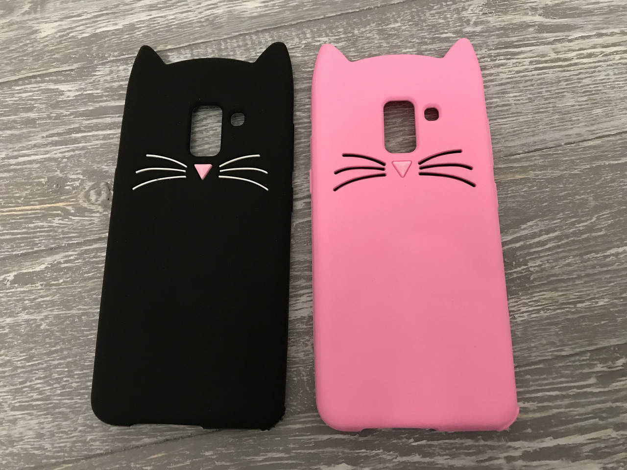 

Резиновый 3D чехол для Samsung Galaxy A8 (2018) Усики (2 цвета), Черный