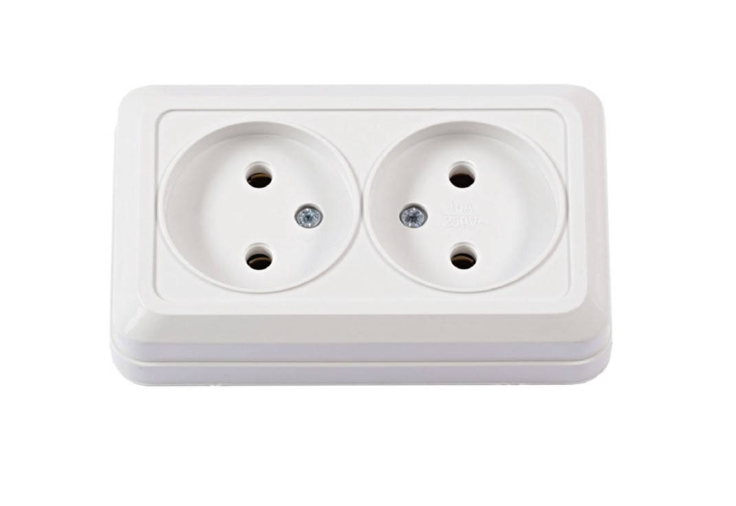 

Розетка наружной установки 2-я б/з белая IP20 TNSy (TNSy5000062)