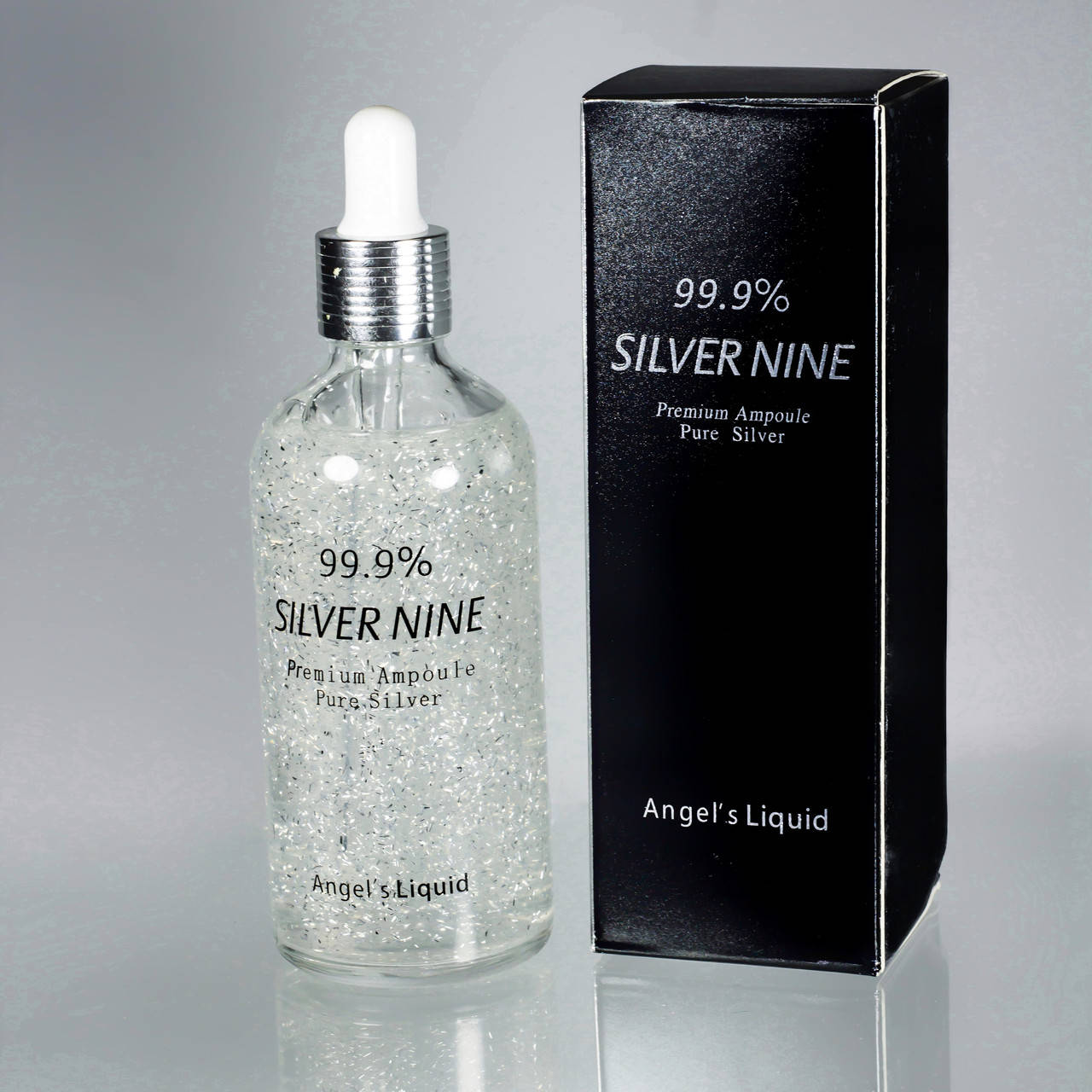 

Сыворотка для лица Angel`s Liquid Silver Nine Premium Ampoule 99,9 % с чистым серебром 100 мл