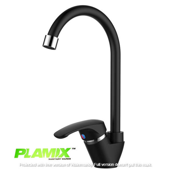 

Пластиковый смеситель для кухни PLAMIX AFINA-011 Черный (без подводки)