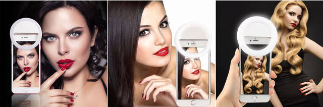 

Светодиодное кольцо для селфи XJ-01 ( Selfie Ring Light ) - White, Белый