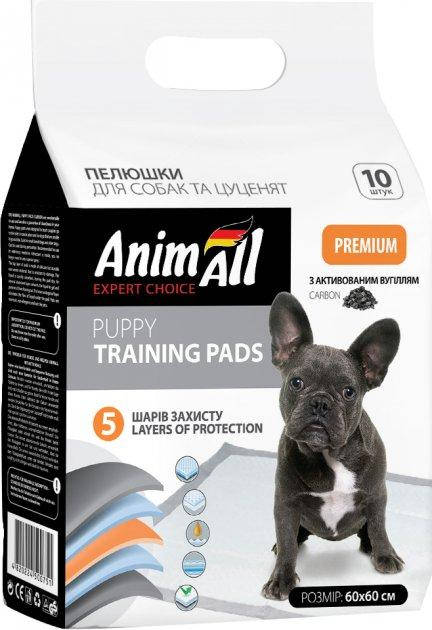 

Пелюшки для собак AnimAll 60х60 см з активованим вугіллям 10 шт