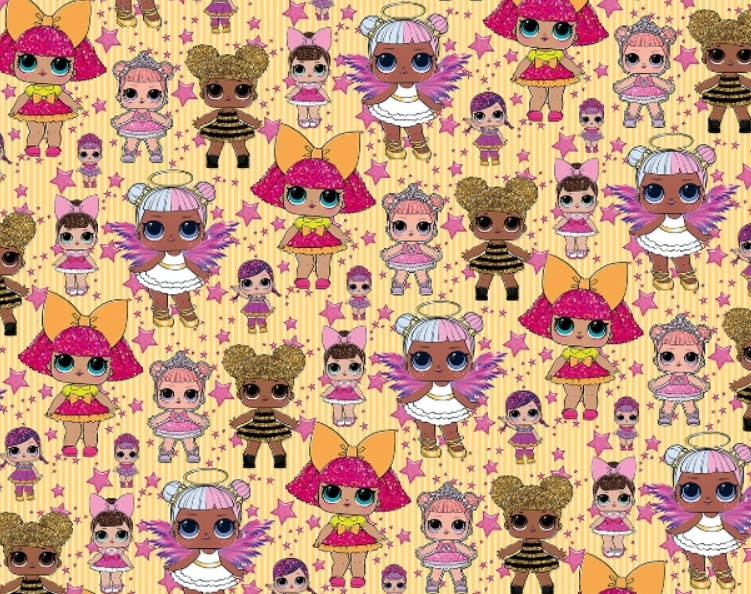 

Подарочная бумага для упаковки "Куклы Лол-1", 5 шт/уп