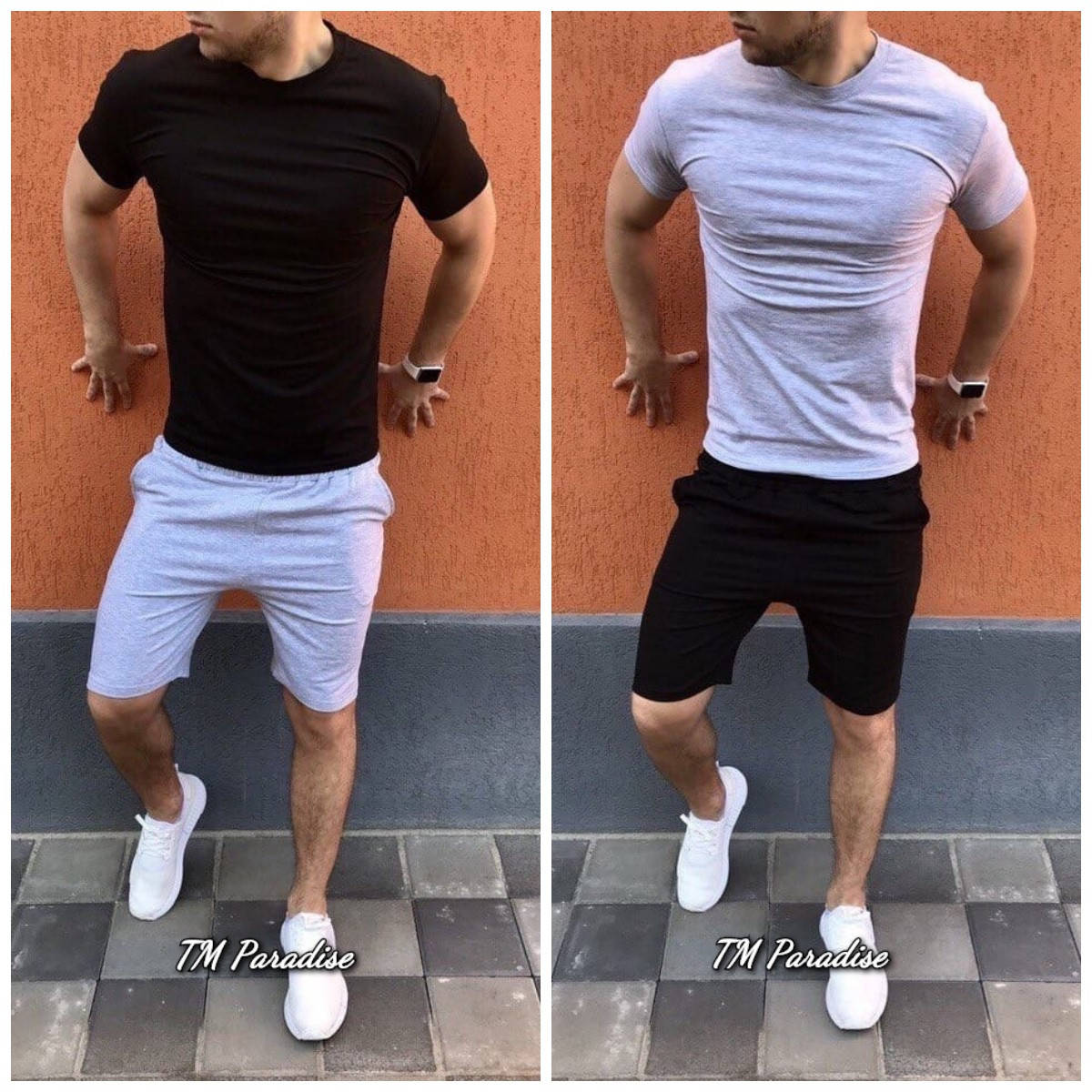 

Мужской костюм футболка с шортами 3093