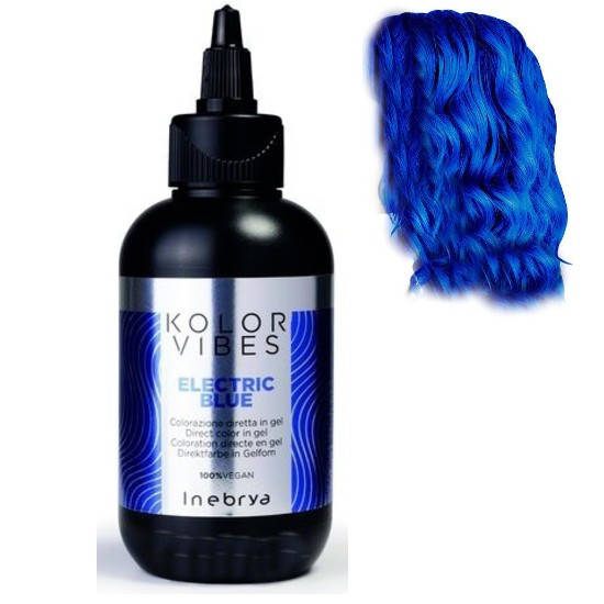 

Окрашивающий гель для волос Синий Электрик Inebrya Kolor Vibes Direct Color in Gel ELECTRIC BLUE 150 мл