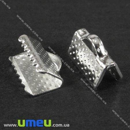 

Зажим для лент, 10х7 мм, Светлое серебро, 1 шт (ZAG-000349)