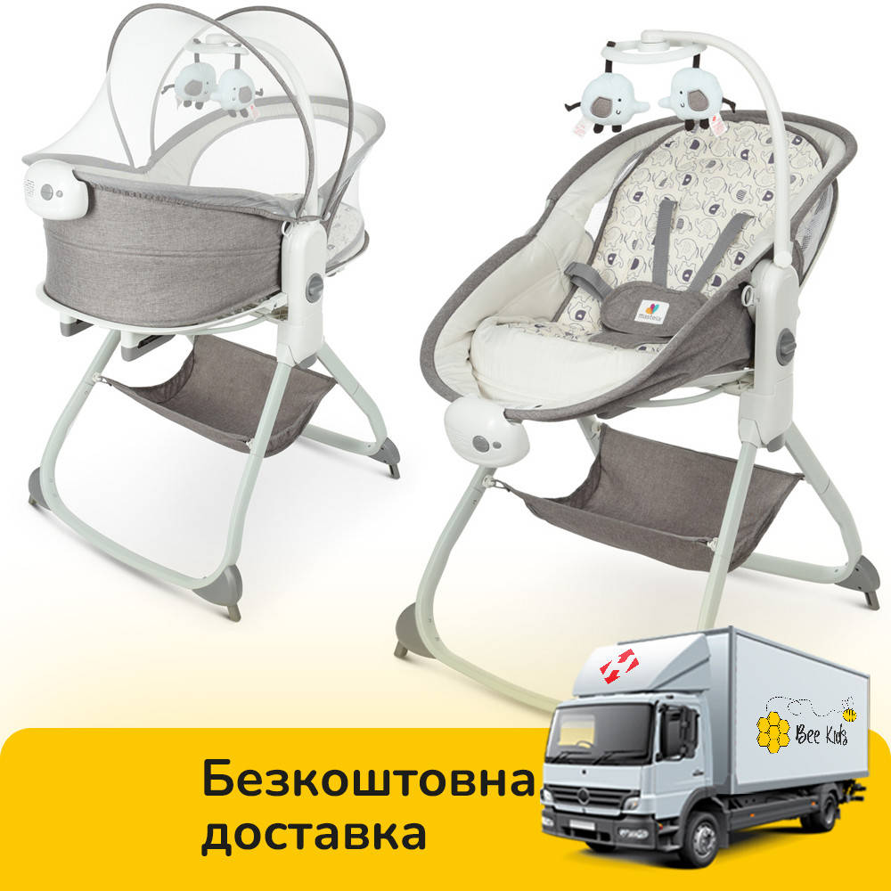 

Детская люлька-качалка 6в1 (музыка, вибрация, регулировка по высоте) Mastela 8462 Темно-серый