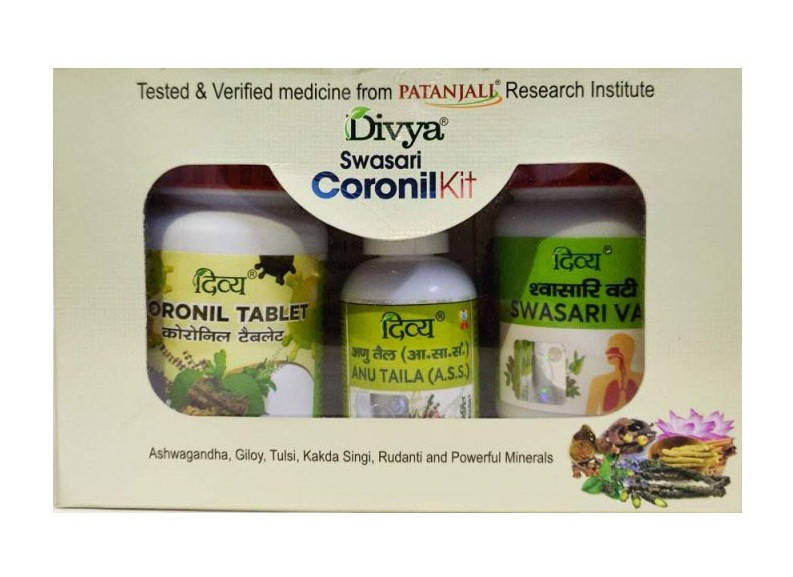

CORONIL KIT (2*80TAB, 20ml) PATANJALI, КОРОНИЛ КИТ (2*80TАБ, 20ml) ПАТАНЖАЛИ