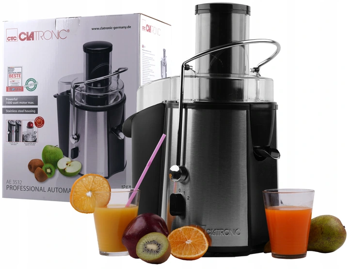 

Соковыжималка центробежная CLATRONIC AE 3532 Black (1000 Вт, 2л, Германия)