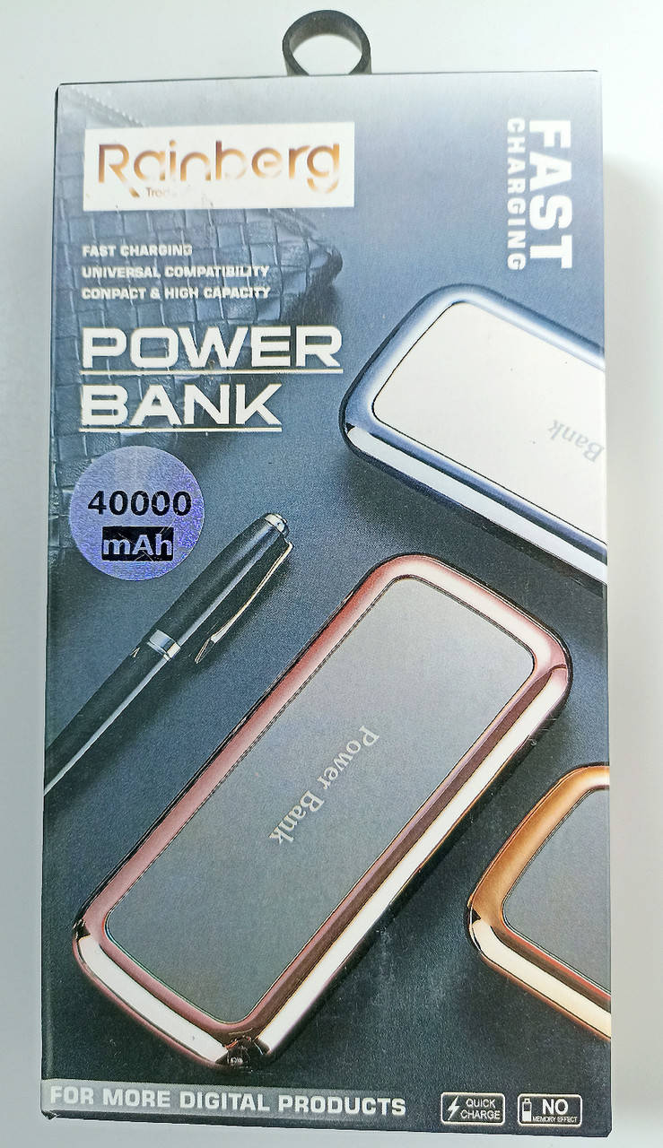 

Power Bank 40000 mAh Rainberg внешний аккумулятор павербанк повербэнк павер банк