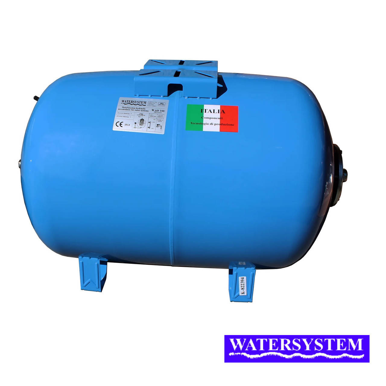

Гидроаккумулятор Watersystem WAO80 л (горизонтальный) Италия