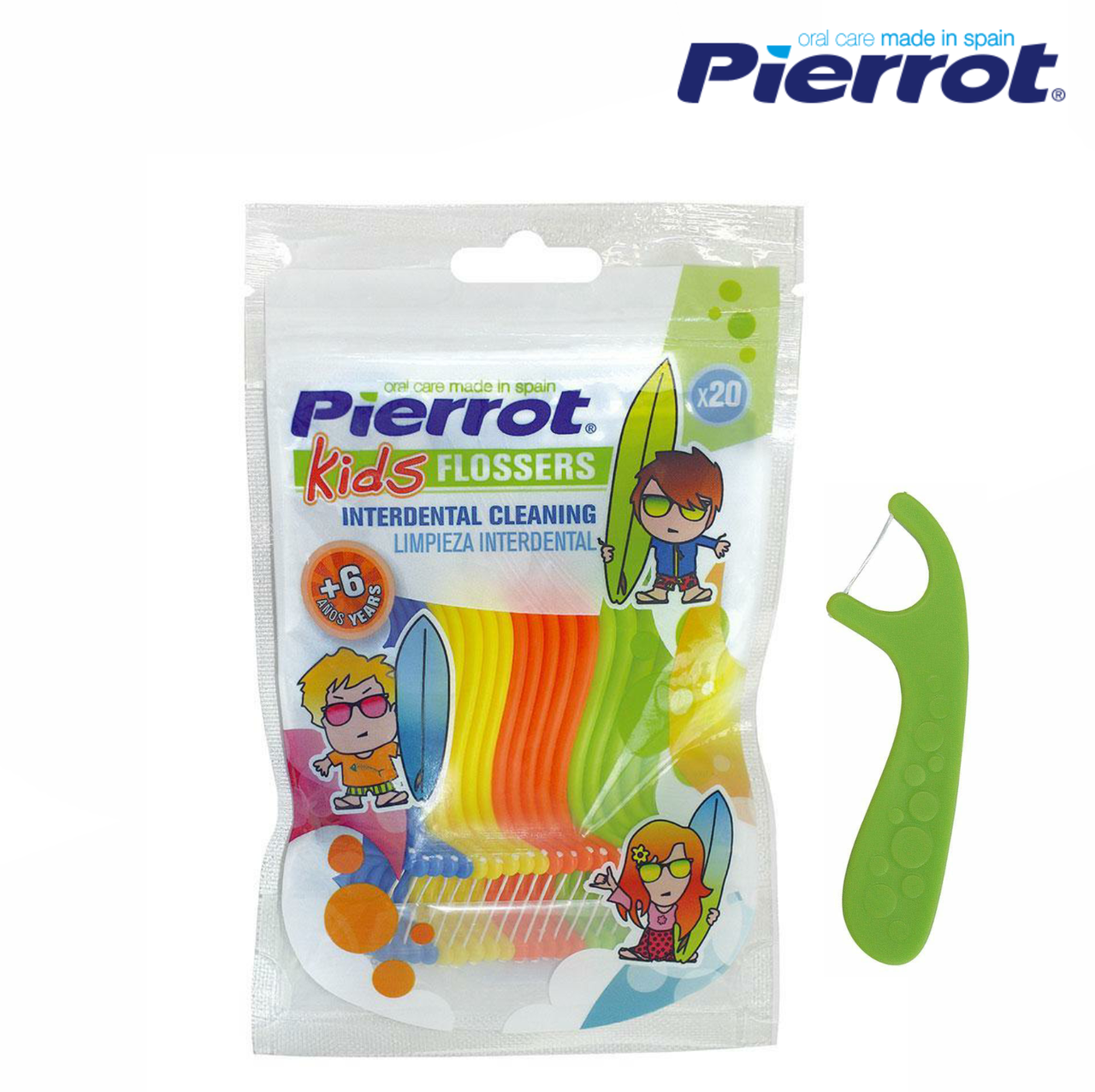 

Флоссеры детские Pierrot Kids Flossers 20 шт