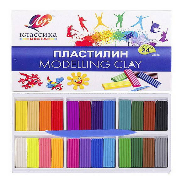

Пластилин "Классика", Набор 24 цвета, 480 грамм, Разные цвета