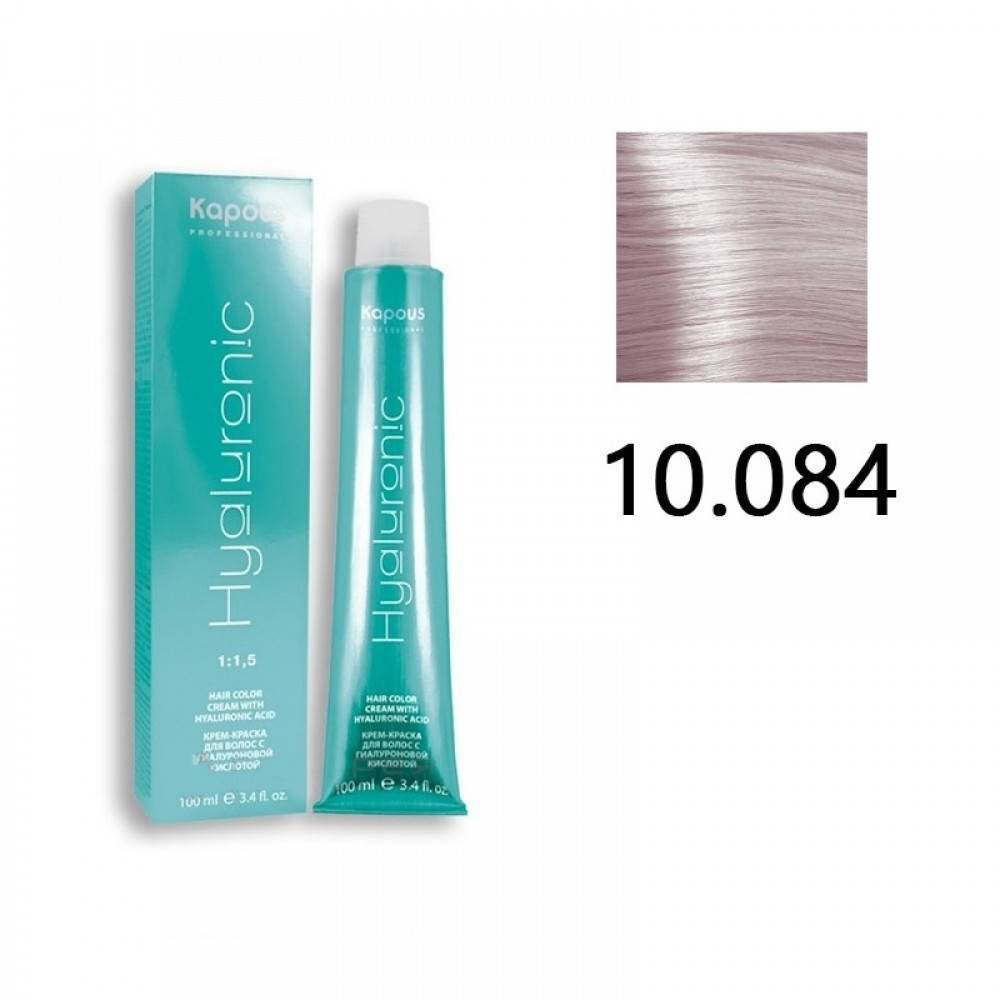 

Крем-краска для волос KAPOUS Hyaluronic acid 10.084 Платиновый блондин прозрачный брауни, 100 мл