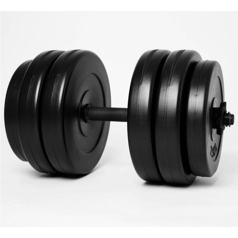 

Гантель разборная 26 кг наборная битумная для дома домашняя, Черный