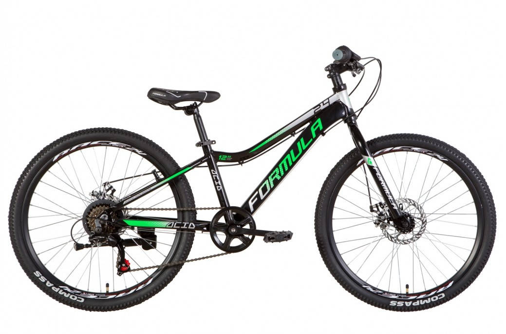 

Велосипед 24" FORMULA ACID DD 2021 черно-зеленый с серым, Синий