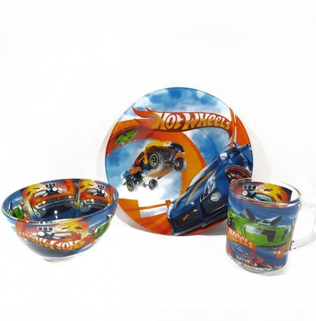 

Набор детской посуды "Hot Wheels" тарелка, чашка, пиала (A9551/34)