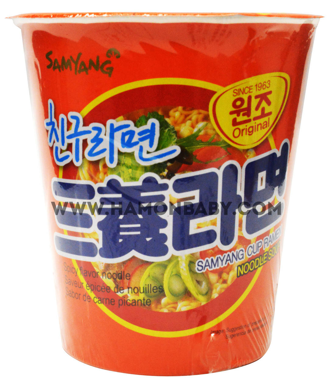 

Суп с лапшой рамен, 65 г, ТМ Samyang, Южная Корея