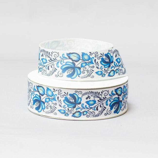 

Лента репсовая Мальва синий