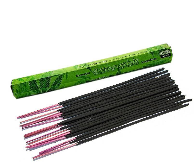 

Благовония, угольные аромапалочки Cannabis (Конопля, Darshan) шестигранник