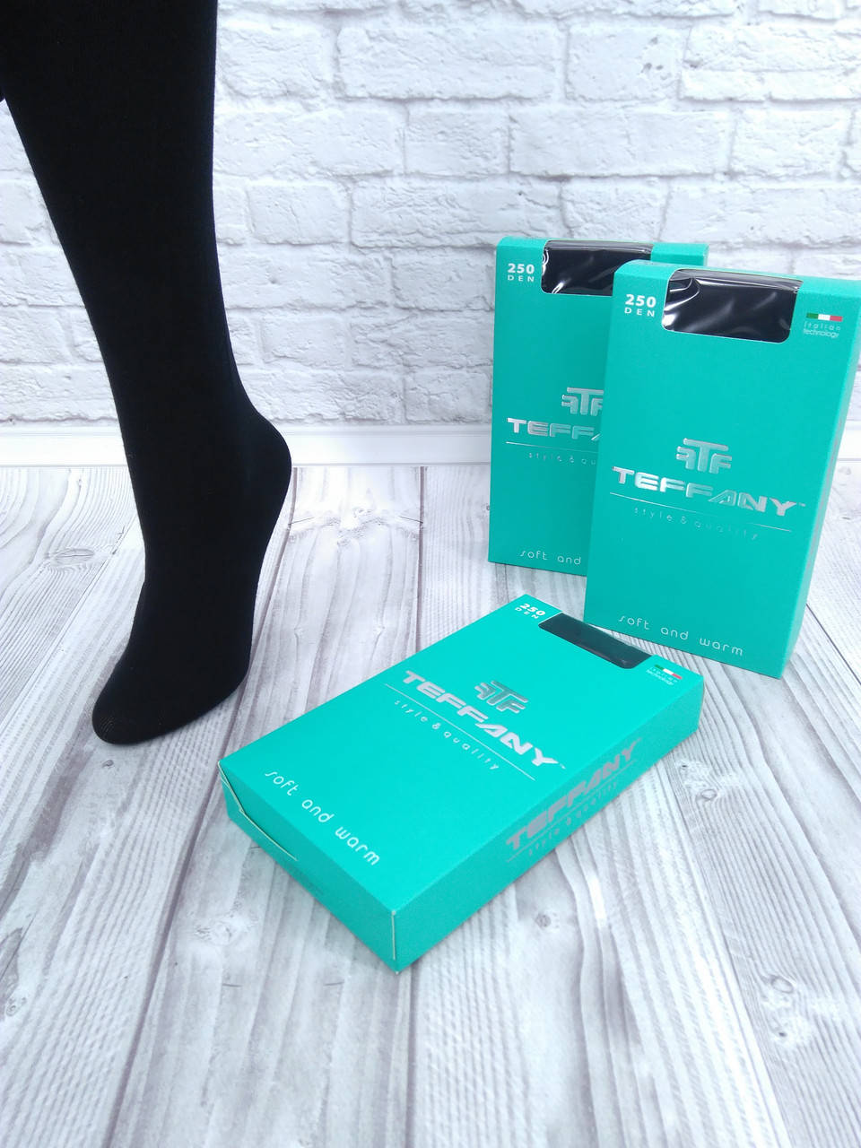 

Теплые колготки "TEFFANY" 250 3 Черные, Черный