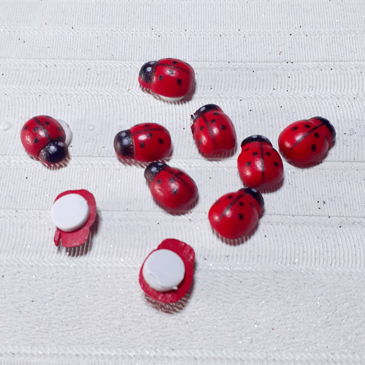 

Божья коровка деревянная с липучкой, 10 шт