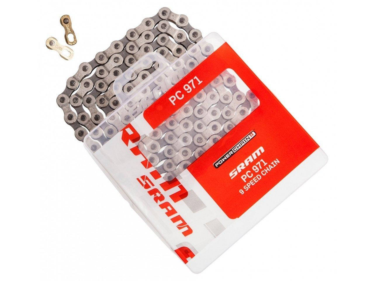 

Цепь SRAM PC 971, 9 скоростей, замок PowerLink, 114 звеньев