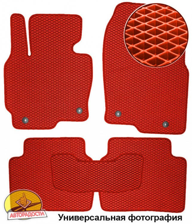 

Коврики EVA в салон BMW 3 E46 1998-2006 красные, Красный