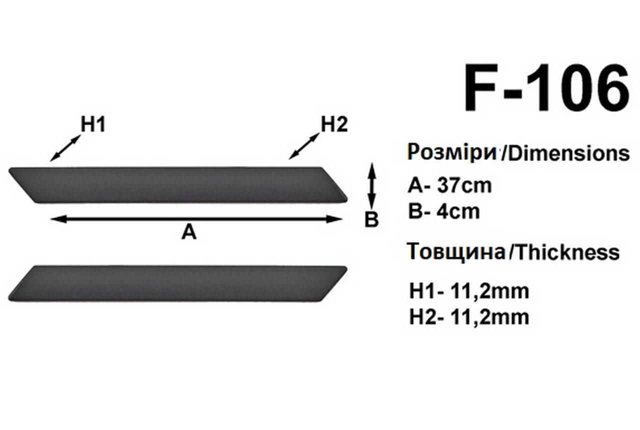 

Защитные молдинги на углы бампера
