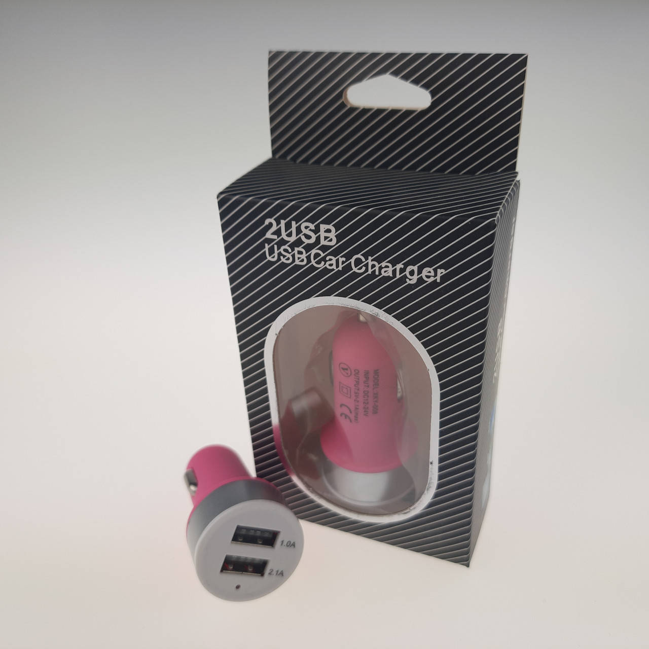 

Переходник USB в прикуриватель на 2 входа (Розовый цвет)
