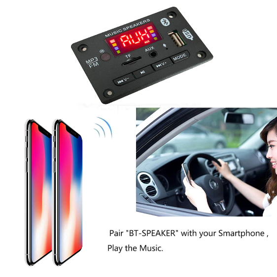 

Авто MP3 плеер Bluetooth5.0 FM USB microSD модуль12V MP3 FLAC WMA WAV