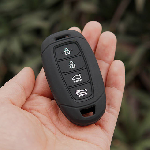 

Силиконовый чехол для ключа Hyundai i10,i20,i40,Accent,Elantra,Sonata, Tucson,Santa Fe,VERNA,Genesis,Getz,IX35, Черный