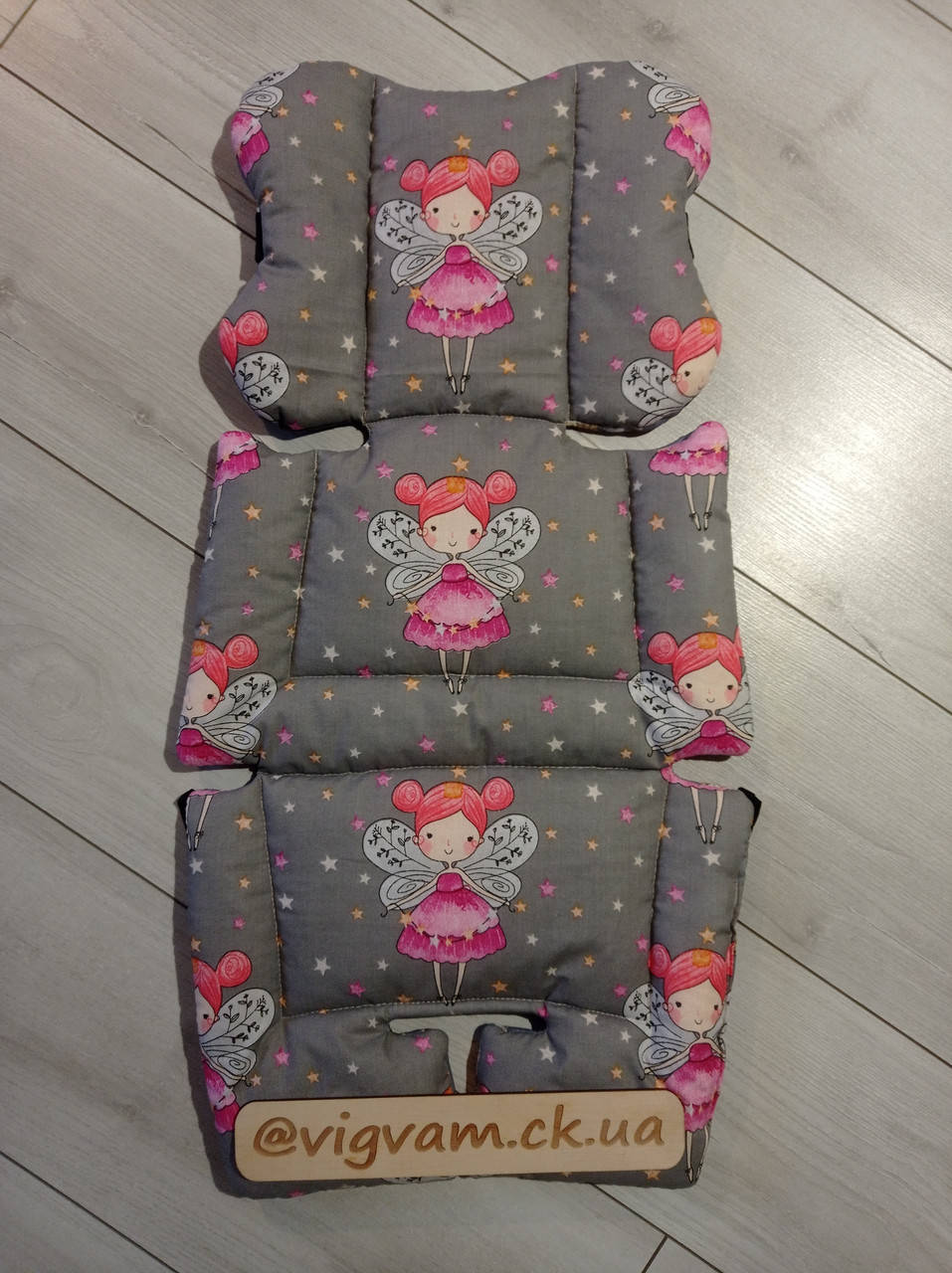 

Матрасик в коляску универсальный двухсторонний бабочка на хлопкопоне летний синтепоне зимний, Черный