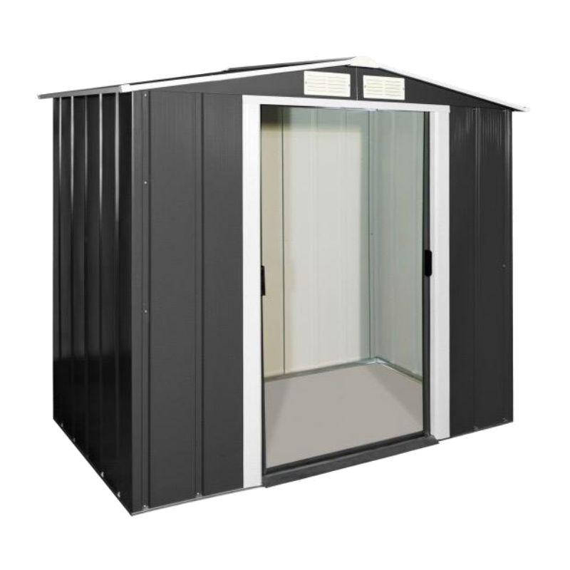 

Сарай металлический ECO 202x122x181 см серый с белым