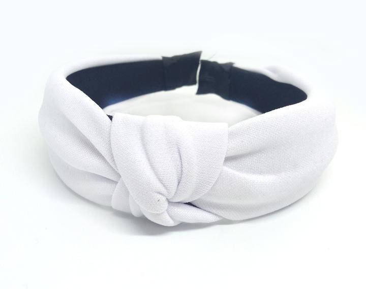 

Женский обруч для волос в виде чалмы белый