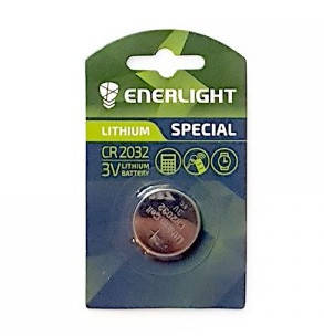 

Батарейка литиевая Enerlight CR2032 Lithium 3V дисковая таблетка
