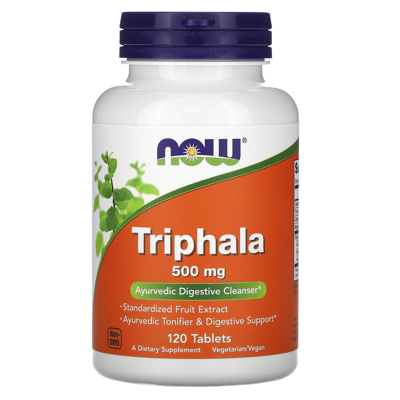 

Трифала (Triphala), Now Foods, 500 мг, 120 таблеток (NOW-04764)