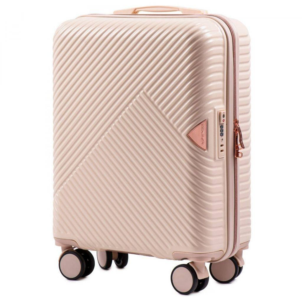 

Чемодан маленький на колесах Wings WN01 Ручная кладь (S) Бежевый