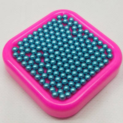 

D-6мм Пробивные бусины-жемчуг на заклепках бирюзовые (100 бусин) (СИНДТЕКС-0768), Бирюзовый