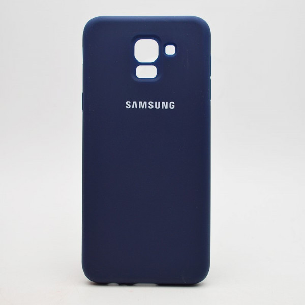 

Силиконовый чехол Silicone Cover на телефон Samsung Galaxy J6 2018 J600F, Синий