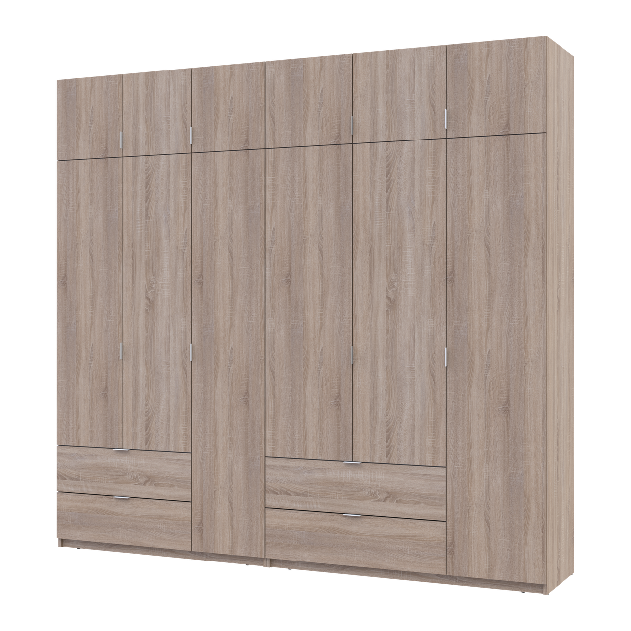 Розпашна Шафа для одягу Doros Лукас Дуб сонома 3+3 ДСП 255х50х240 (42005111)
